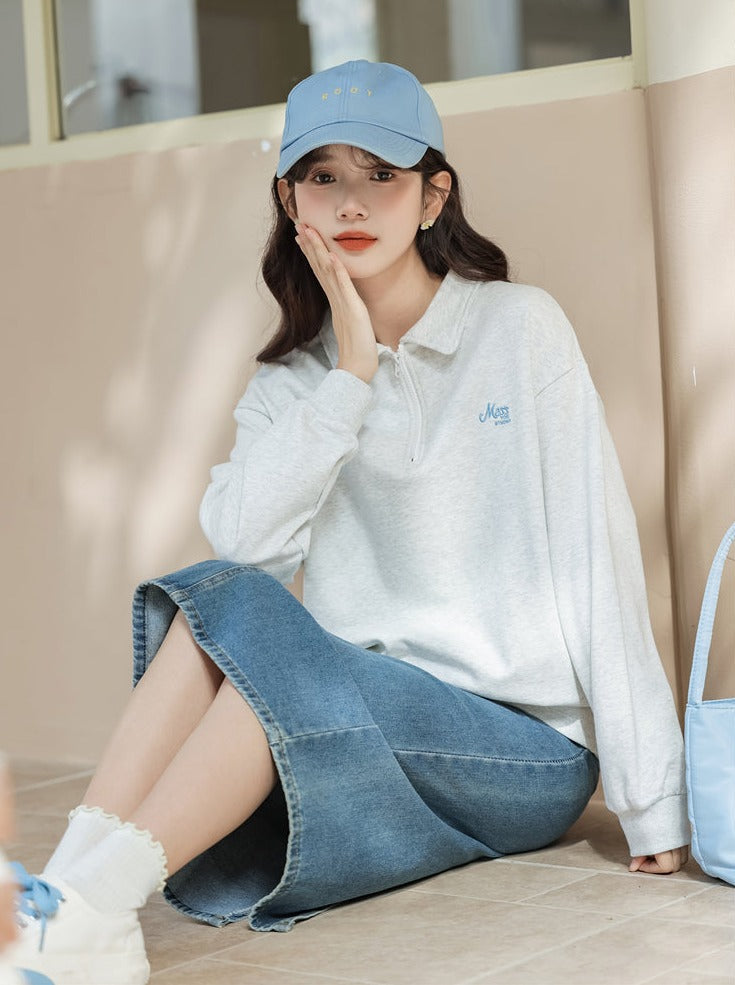 College Style Polo Casual Tops