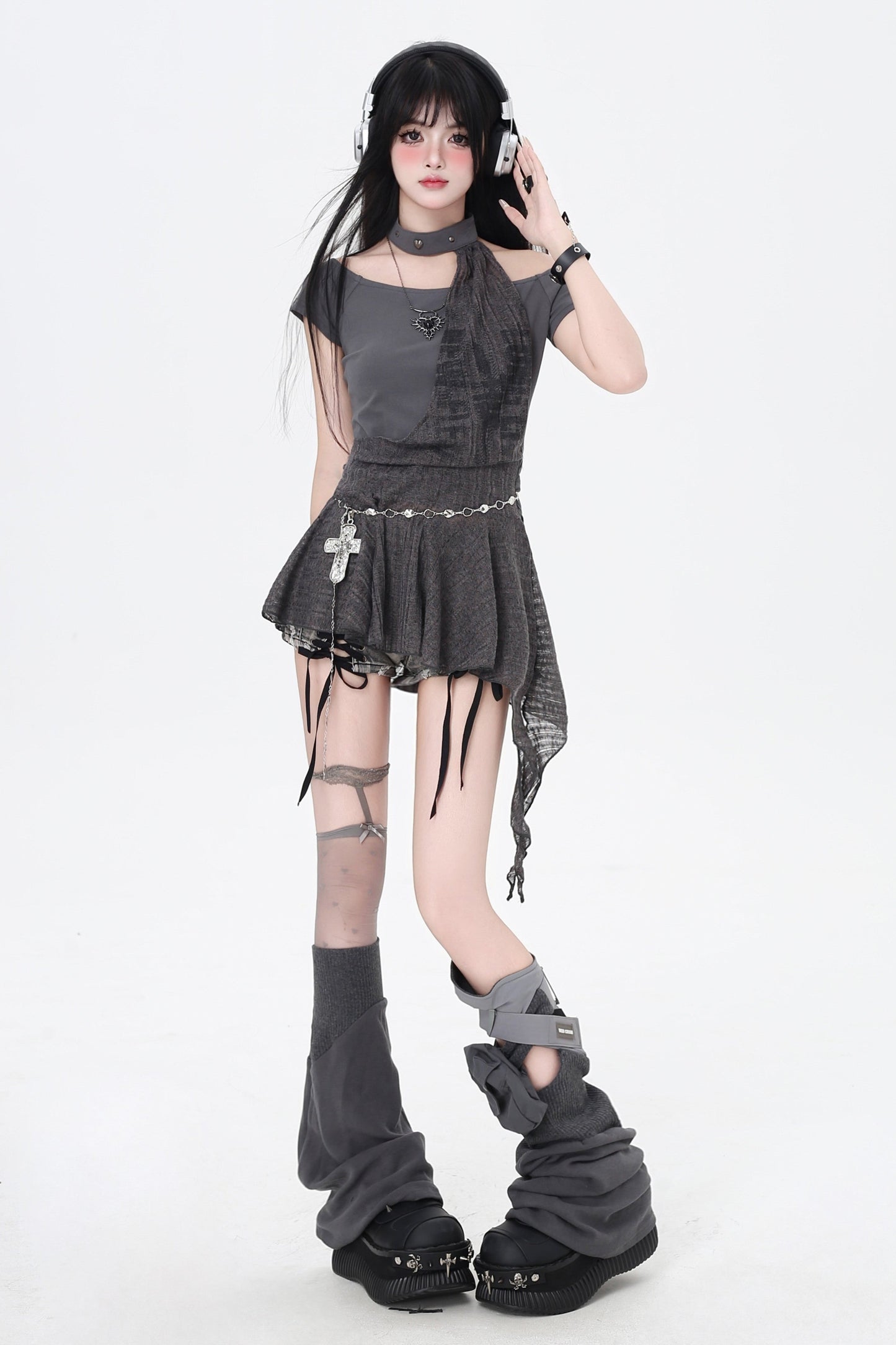 Top Off-the-shoulder Slim Dark Sweet