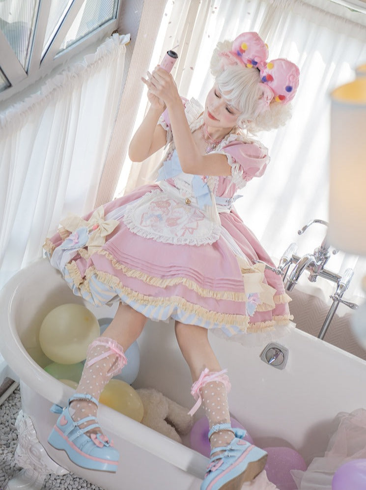 スイートドレスロリータ猫ヒョウ柄