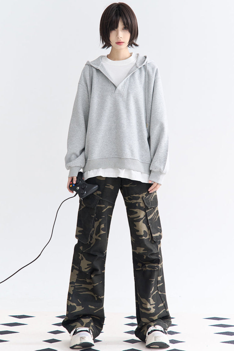 camouflage Relaxed pants fit
