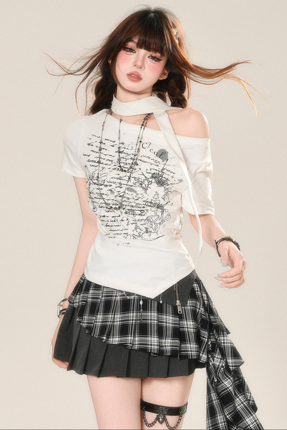 Shoulder Betty Asymmetrical One Top