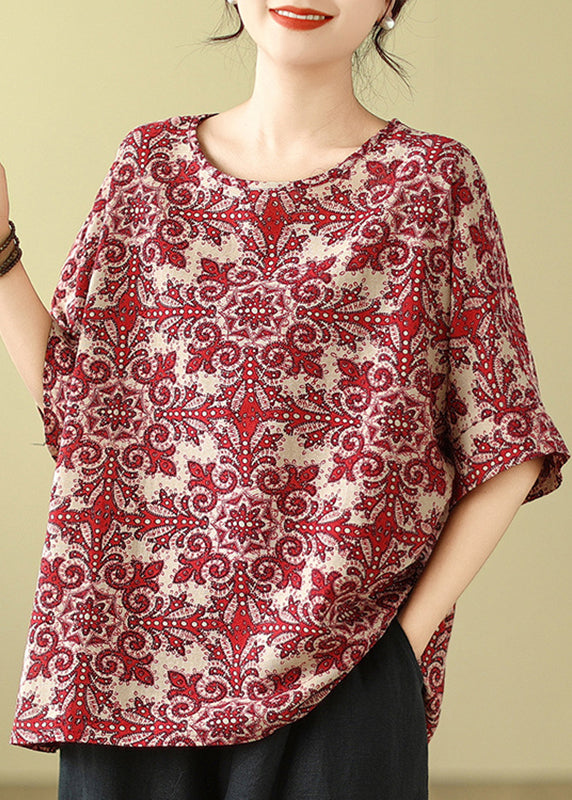 T Black Plus Size Shirt Print Summer
