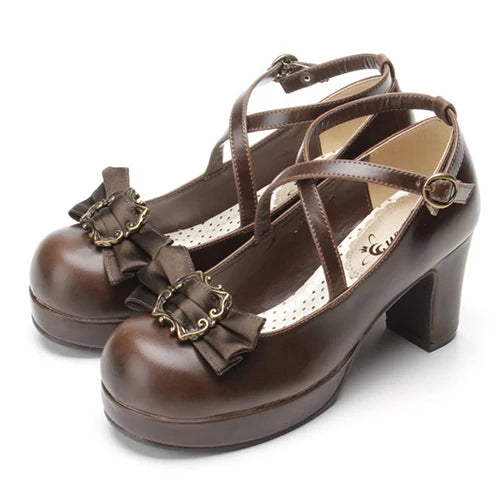 Bowknot Princess Kawaii Lolita Shoes - 35-45
