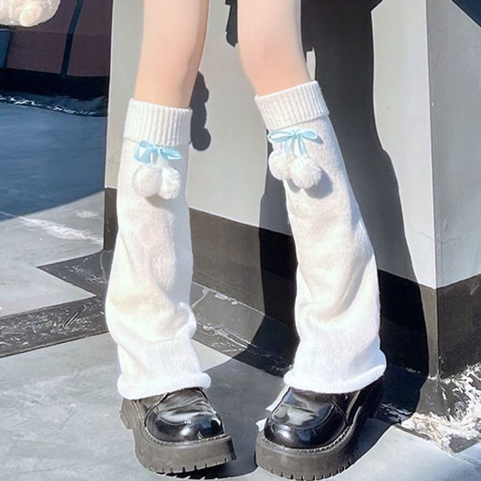 Leg Warmers Pom Knit