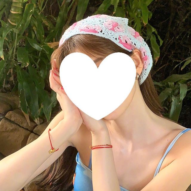Head Embroidered Scarf Floral Lace Crochet
