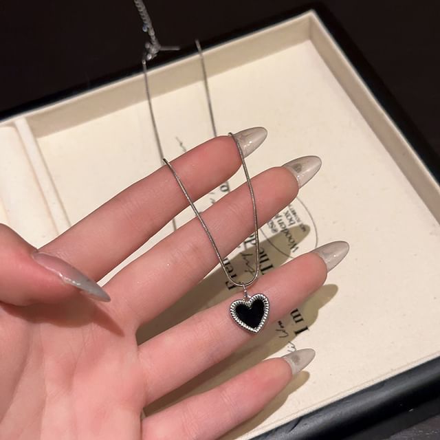 Heart Pendant Alloy Choker Set Necklace Star /