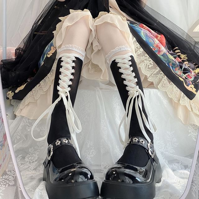 Lace-Up Socks