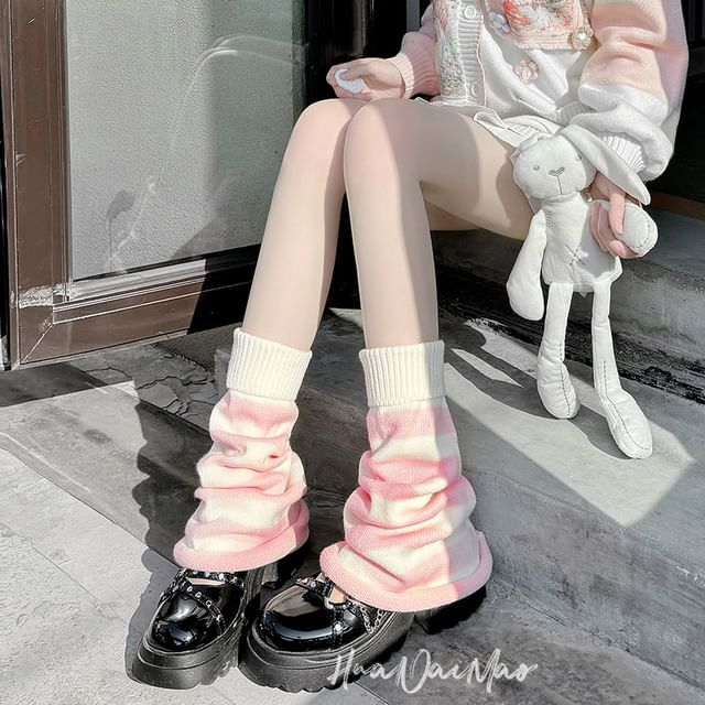 Striped Knit Leg Warmers