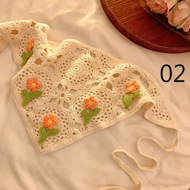 Lace Floral Scarf Crochet