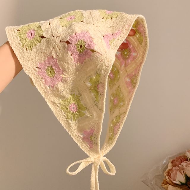 Scarf Embroidered Triangle (Various Designs) Head
