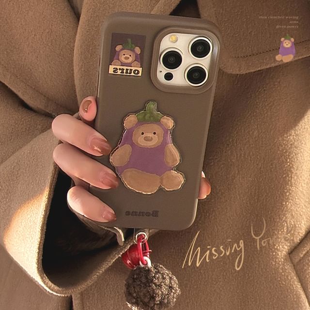 Eggplant Set Charm Case Pom / Phone