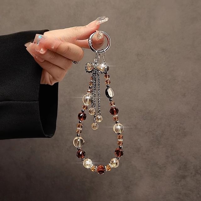 Faux Strap Phone Bow Crystal