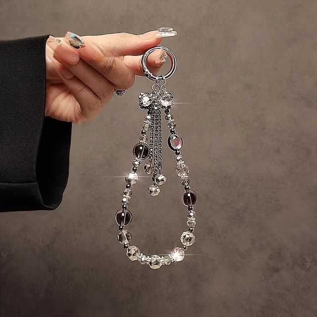 Faux Strap Phone Bow Crystal