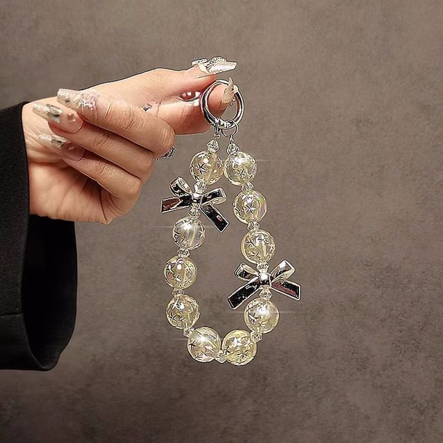 Strap Phone Bow Crystal Faux
