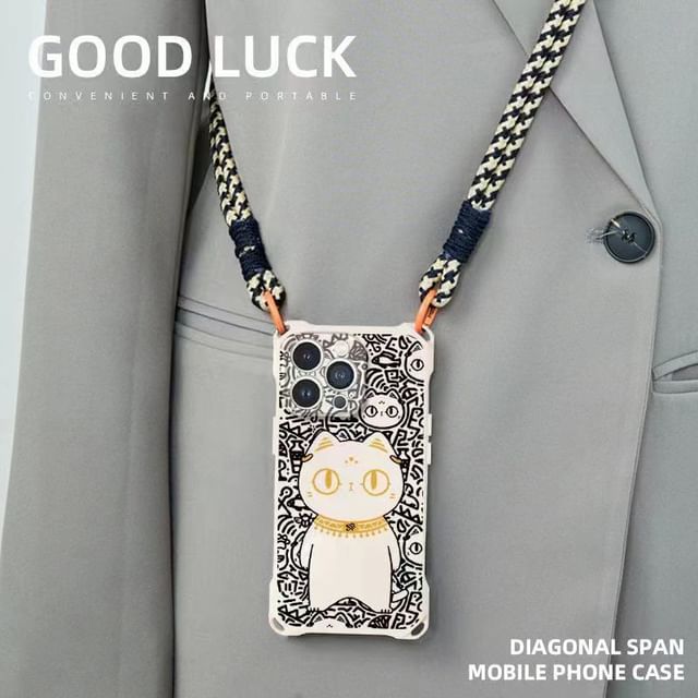 Strap Cat Case Set Lanyard Phone /