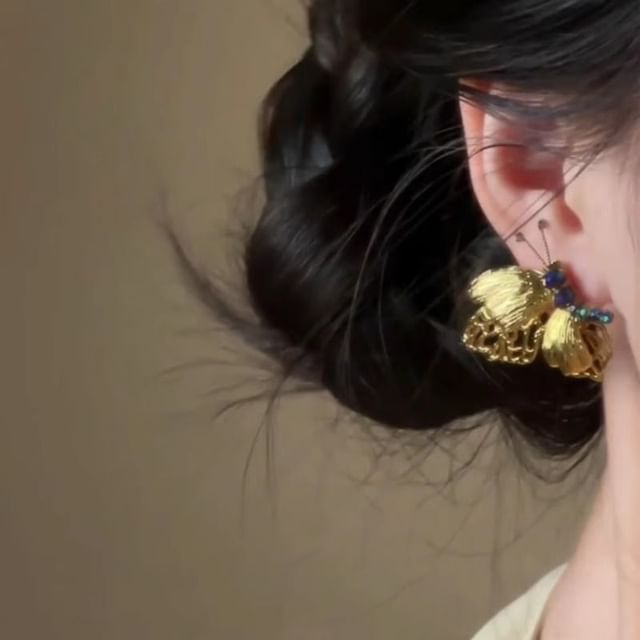 Earring Butterfly Drop