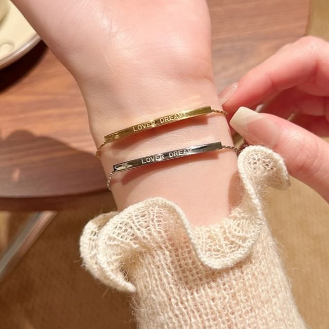 Lettering Bracelet Metal