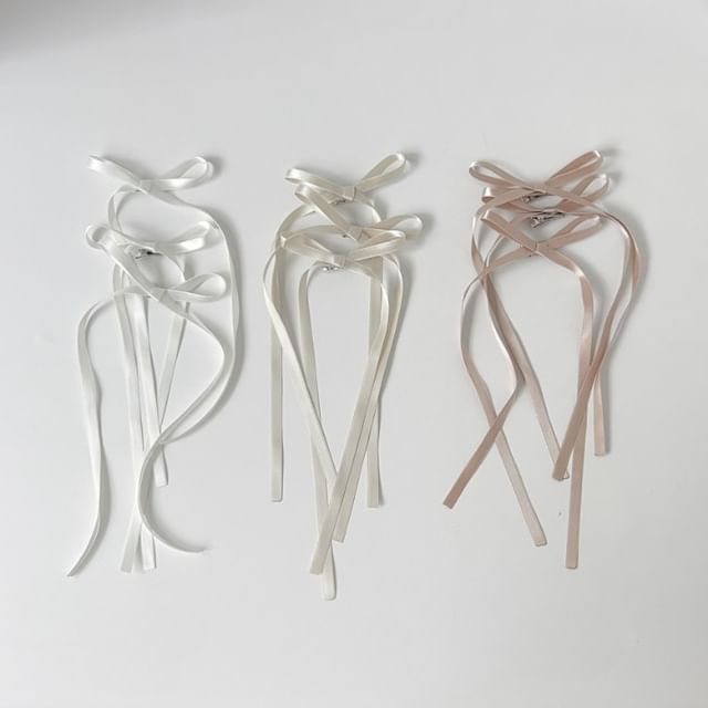 Set Bow Plain Hair Clip of 3: