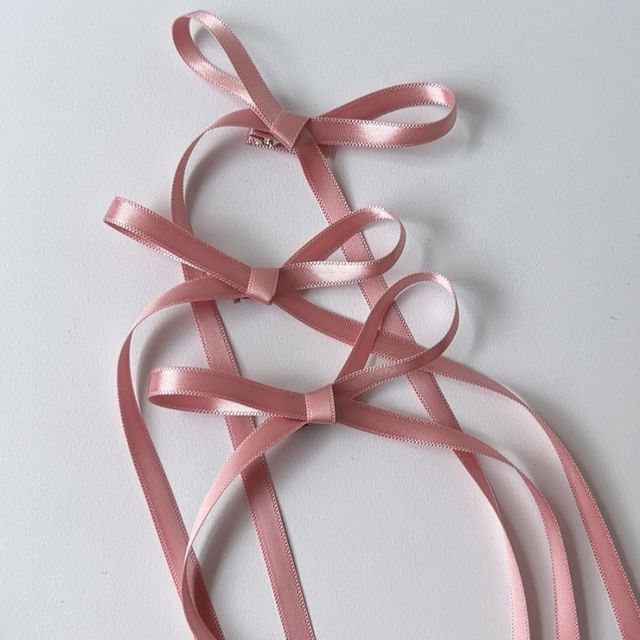 Set Bow Plain Hair Clip of 3: