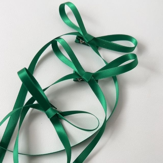 Set Bow Plain Hair Clip of 3: