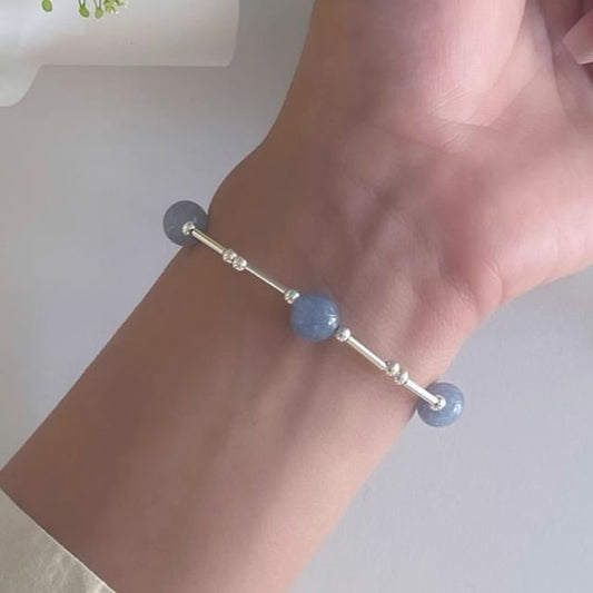 Beaded Bracelet Sterling Gemstone Silver
