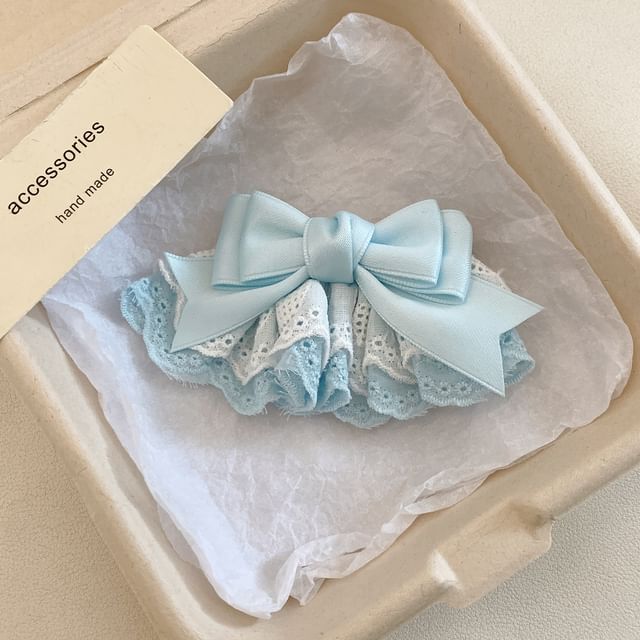 / Bow Lace Set Clip Hair