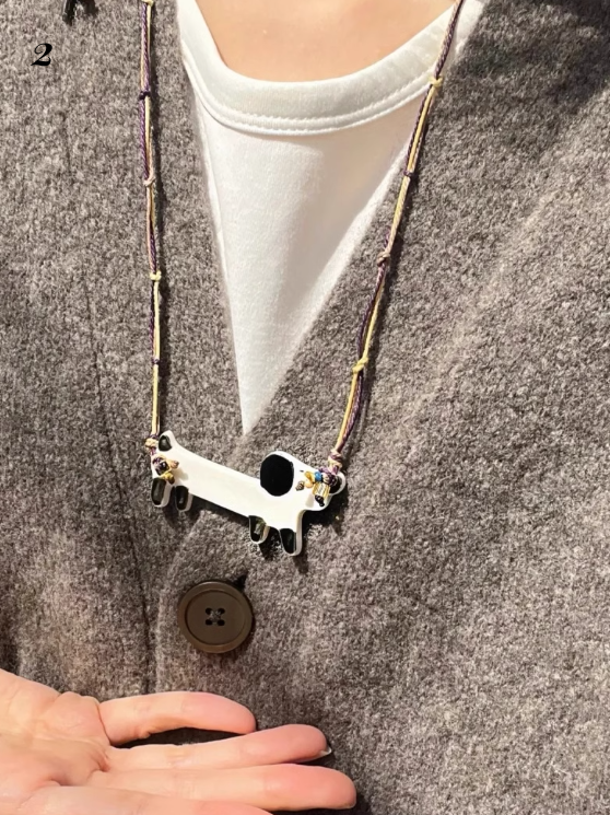 Y2K Cute Puppy and Cat Necklace