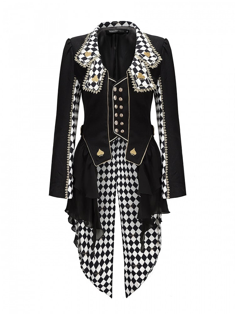 Aristocrat Lolita Wonderland Alice Schwarzer Ouji Kariert im Frack Vibes