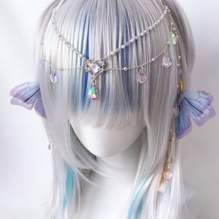 Teardrop Beaded with Shell Fairy Headwear Charm
