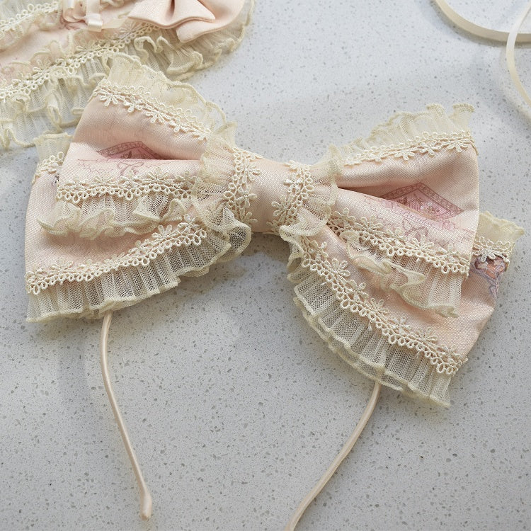 / Beige Pink Bowknot KC Mint Blue