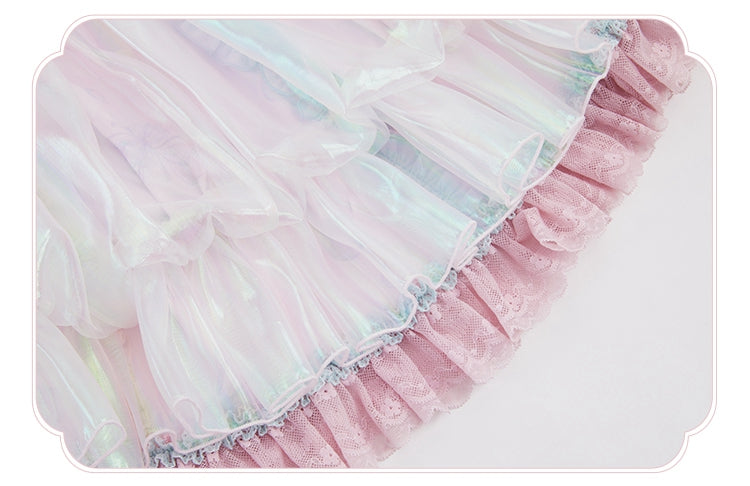 Candy Decorated Purple Straps Bead Dress Sweet JSK and Lolita Spaghetti Light