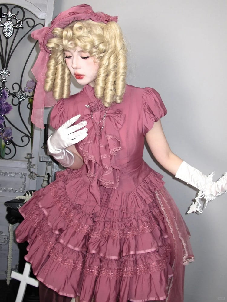 Pink Puff Short Sleeves Gothic Lolita Blouse