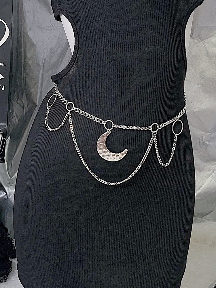 Kette Mond Taille Silber Y2K Charm