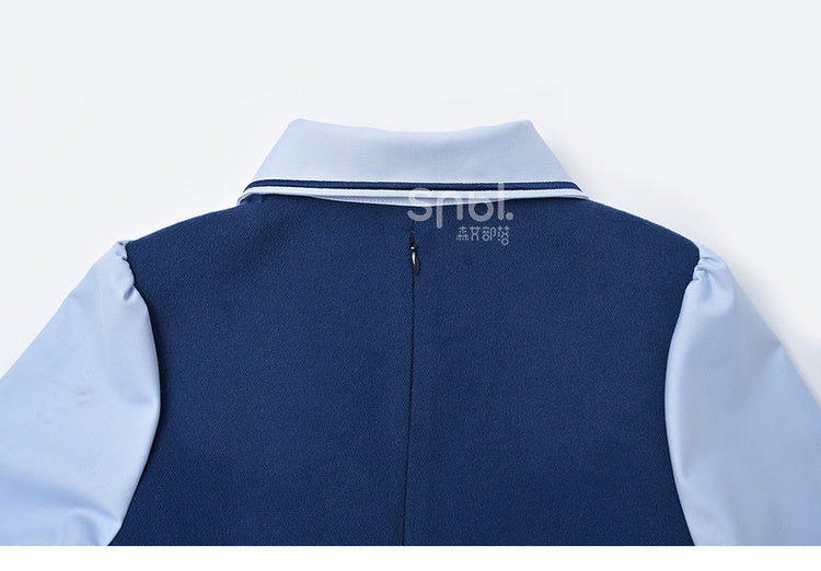 Zootopia Judy, zweiteiliges Kleid im Preppy-Stil, Marineblau, mit kostenloser Gürteltasche