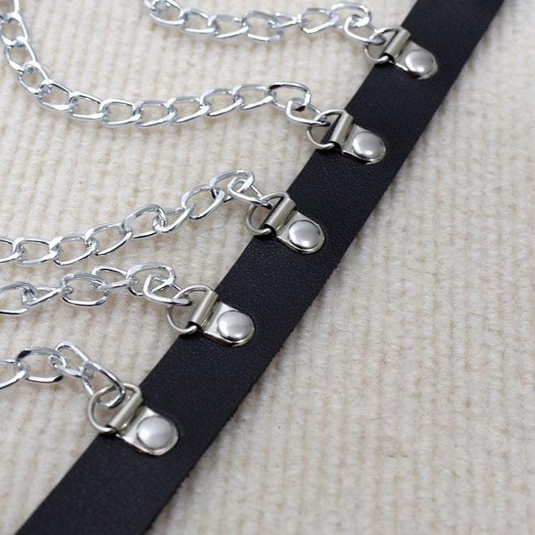 Chain With Black Belt Chest Waist Cyberpunk