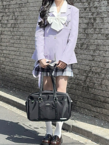 Style Collar Beige/Purple/Pink Uniform JK Blazer Preppy Notched