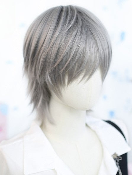 Short Ouji Gray Wig Straight 25-30CM