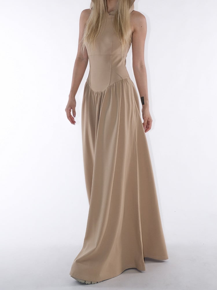 mit Kapuzenkleid Wasteland Floor Khaki Taillenlänge Design Faux Punk Fishbone