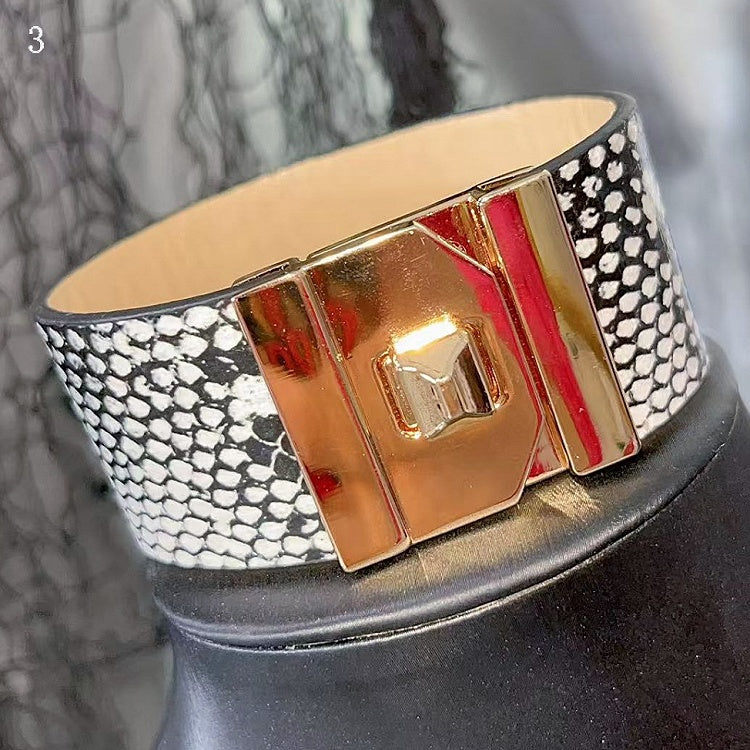 Beige/Yellow Options Bracelet Wristband Buckle 4 Design