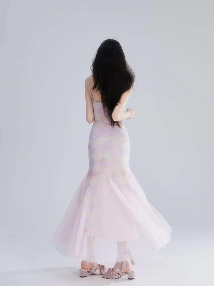 Colorful Tulle Slip Dress Mermaid Skirt
