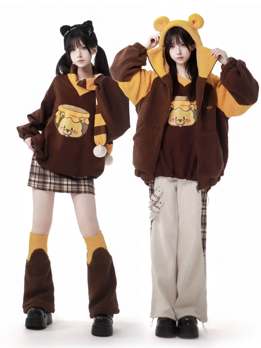 コーヒーウィンターフリースレッグウォーマー