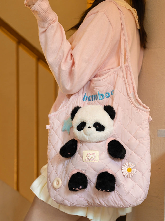 With 4 Pink Crossbody Design Plushie Bag Detachable Cut-out Options