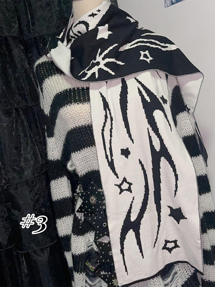 10 Options Punk Anime Print Scarf