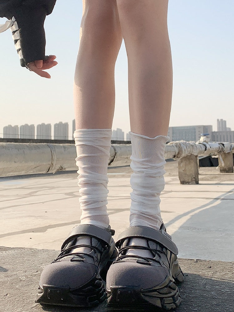 Under-Knee Beige/Pink/White/Nude Loose Stockings