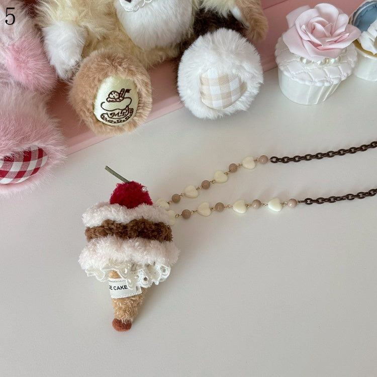 Necklace Beaded Options 5 Pendant Plush Cake