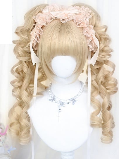 Wigs Wig Light Brown/Dark Short Wavy Brown/Blonde With Ponytail
