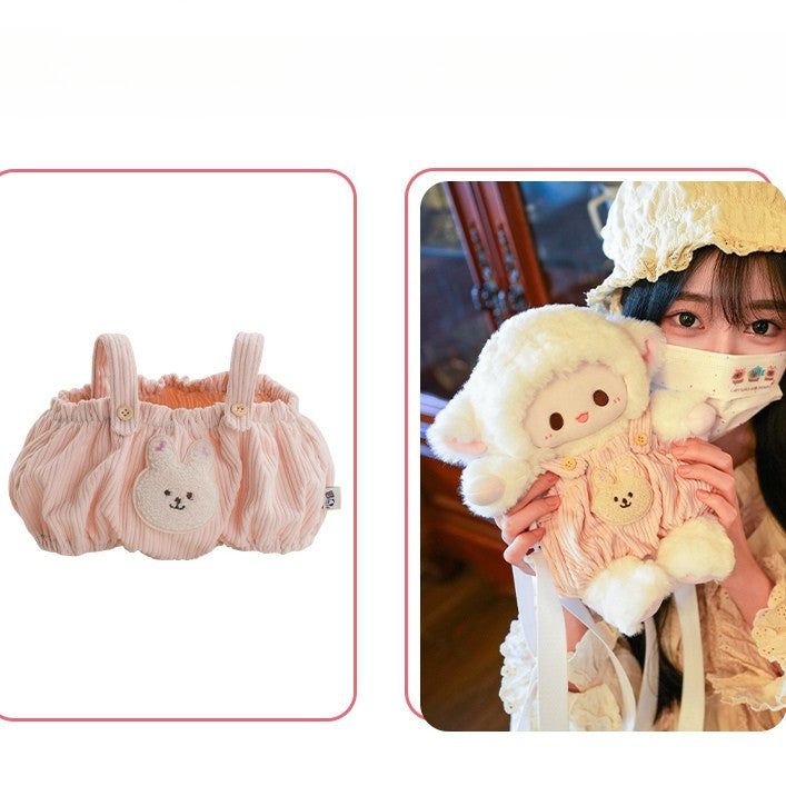 Backpack Plush WhitePink Cute + Lamb Middle/Large Pants Overall Size