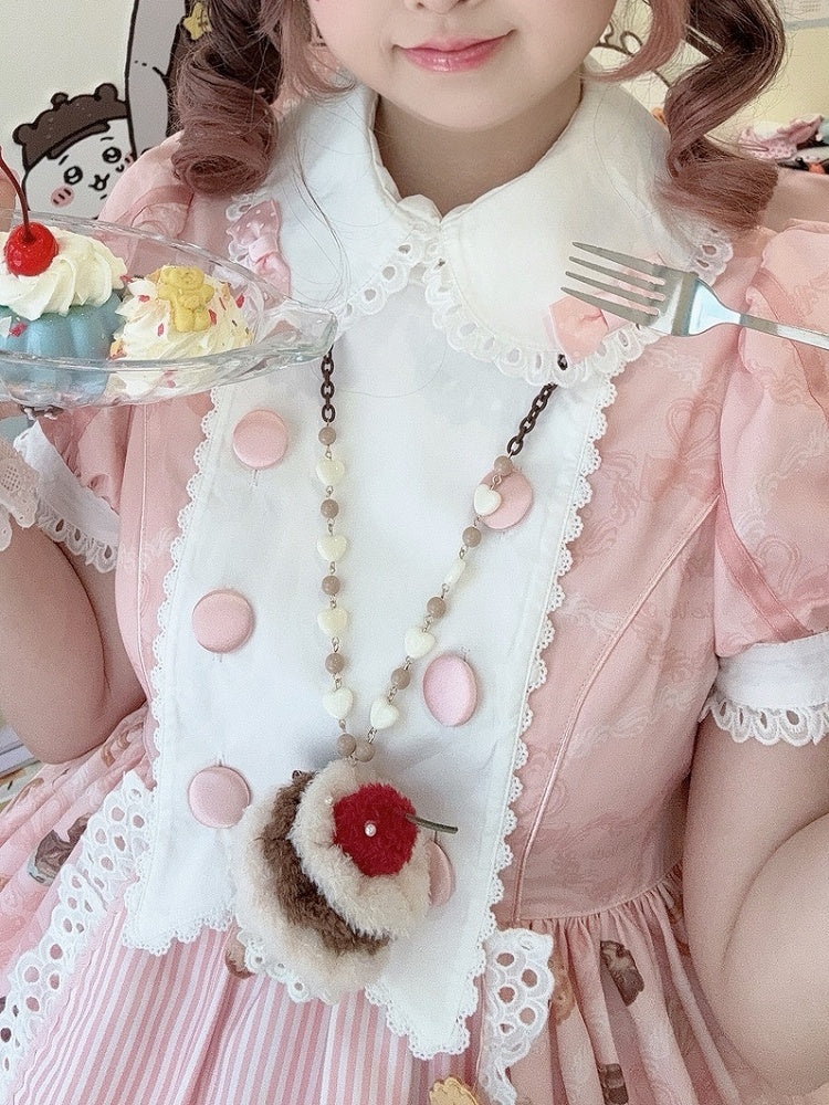Necklace Beaded Options 5 Pendant Plush Cake