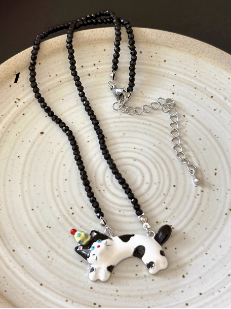 Y2K Cute Puppy and Cat Necklace