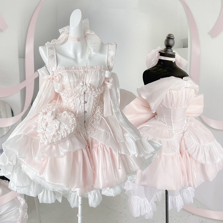 Pink Lace-up Details Corset Belt